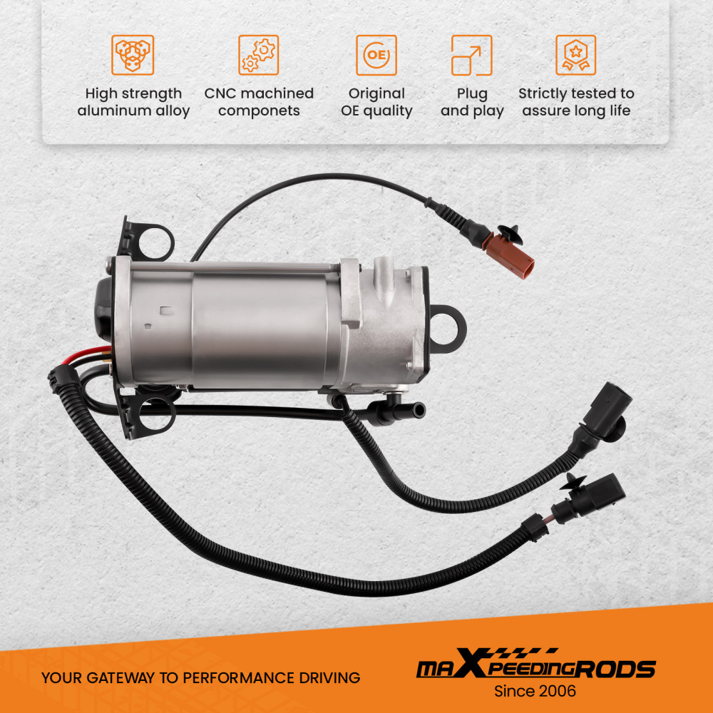 Compresor de Aire Suspensión Neumática+Relé 4E0616007E compatible para Audi A8 D3 4E 02-10