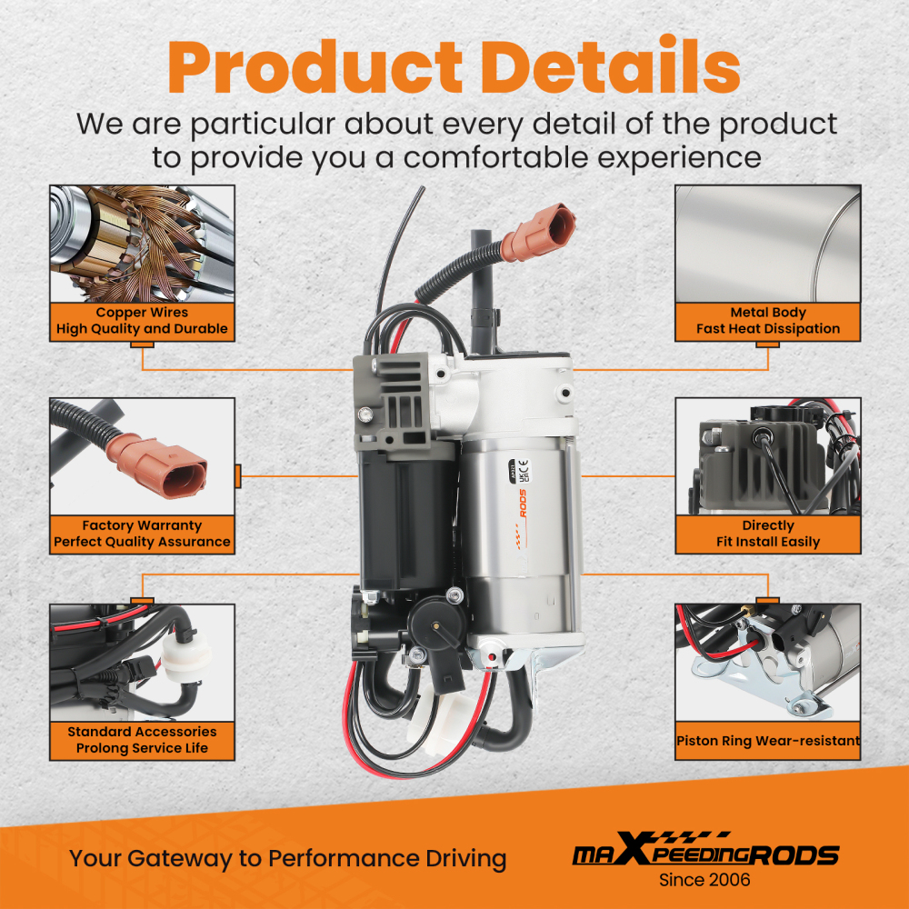 Air Airmatic Compressor Pump Suspension compatibile per Audi A6 C6 4F 2004-2011 4F0616006A/E