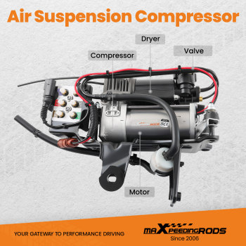 Compresseur de suspension pneumatique support + bloc de soupapes compatible pour Audi A6 4F