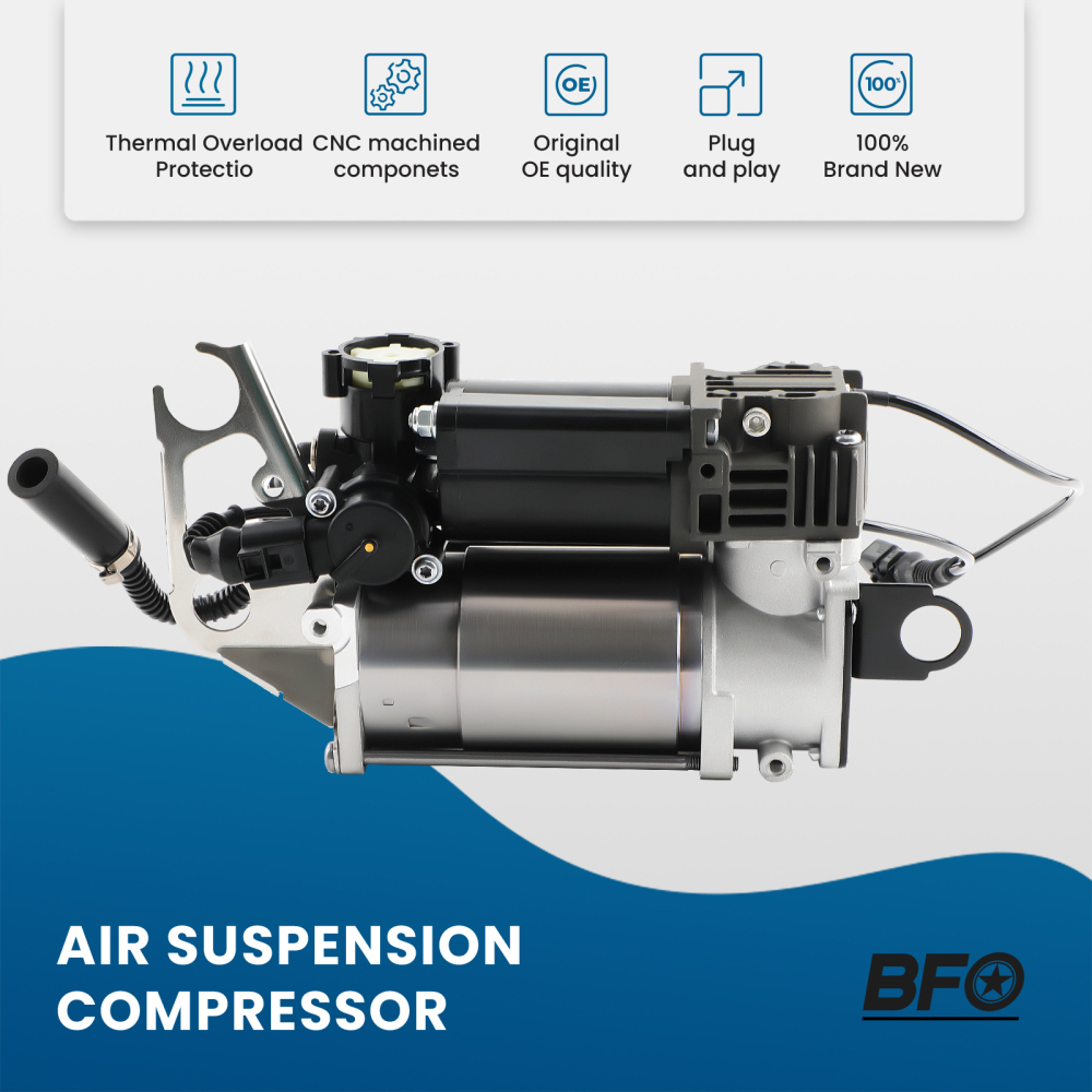 Air Suspension Compresseur Pompe 4L0698007B compatible pour Audi Q7 4L 2006-2015 + Relais