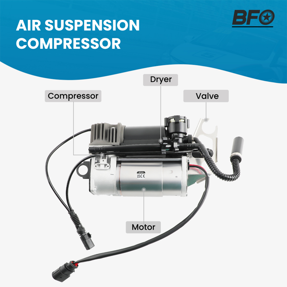 Air Suspension Compresseur Pompe 4L0698007B compatible pour Audi Q7 4L 2006-2015 + Relais