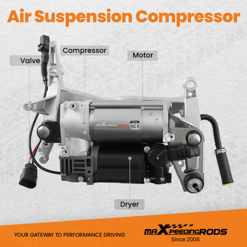 Pompe de suspension de compresseur dair compatible pour Audi Q7 4L 4L0698007A avec Support