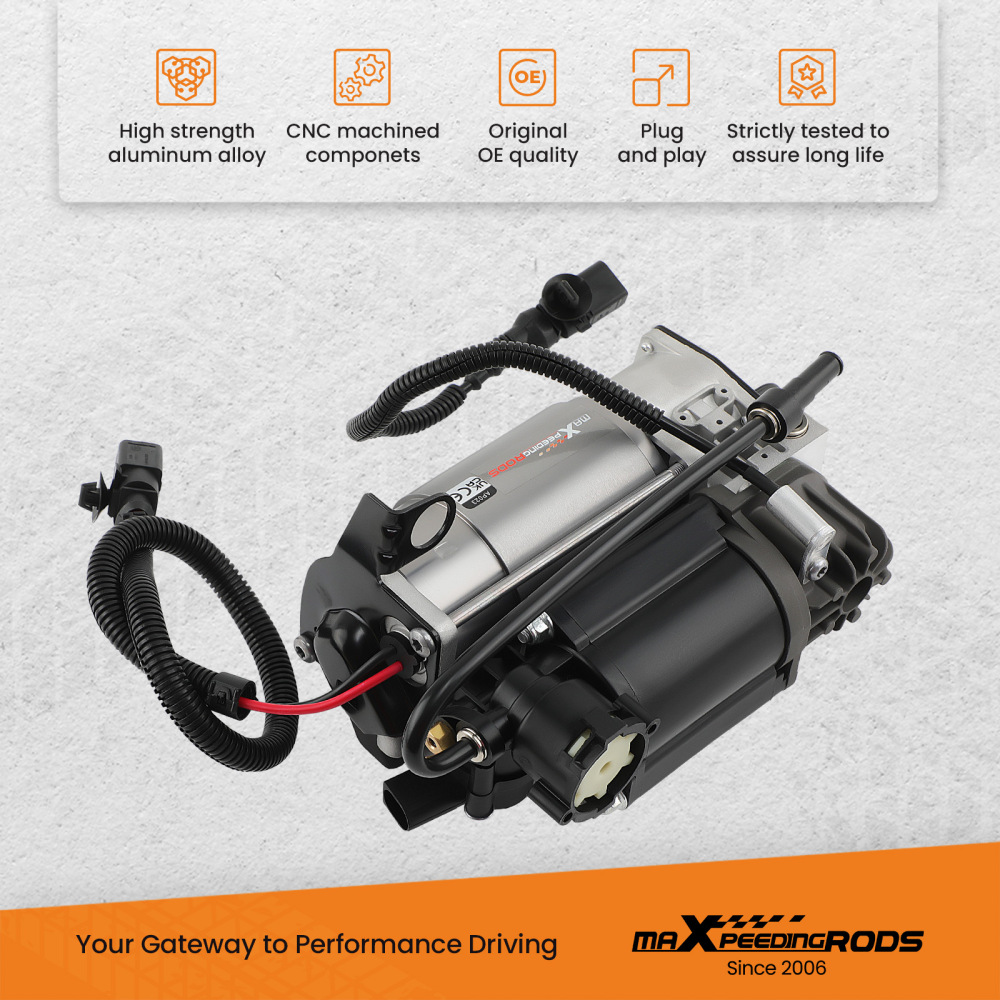 Air Suspension Compressor compatible for Audi A6 C5 4b Allroad 1999-2005 4Z7616007 w/ Relay