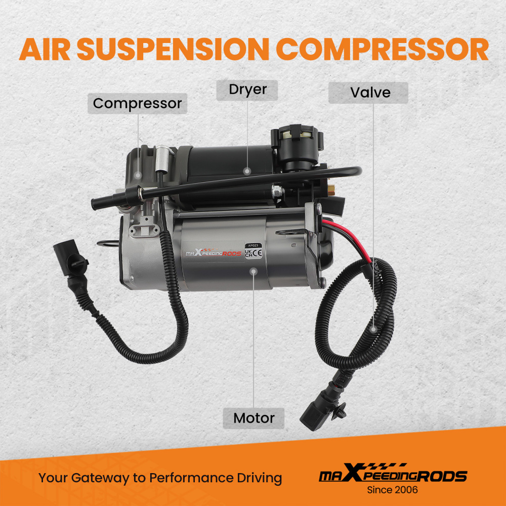 Air Suspension Compressor compatible for Audi A6 C5 4b Allroad 1999-2005 4Z7616007 w/ Relay