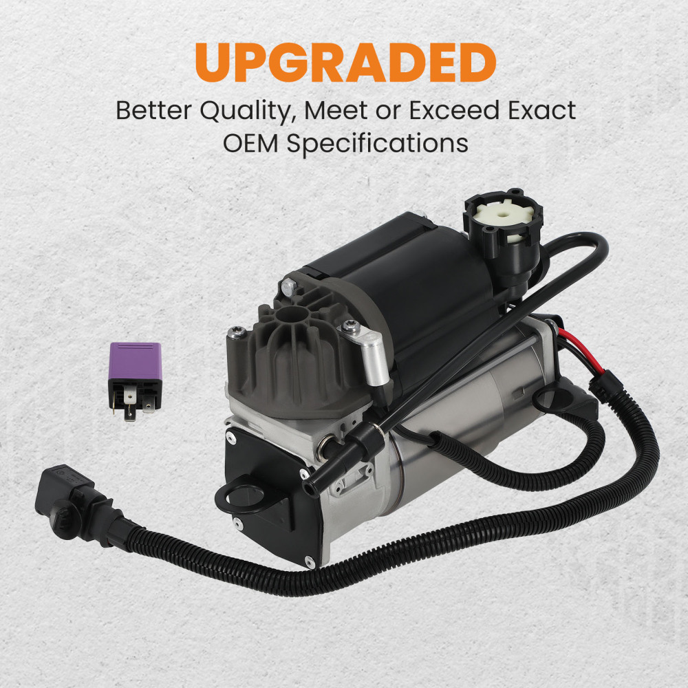 Air Suspension Compressor Pump & Relay Kit compatible for Audi Allroad Quattro C5/4B 01-05