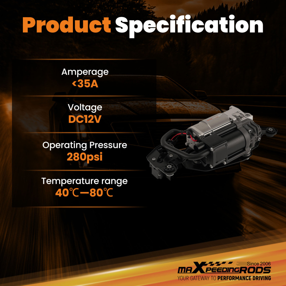 Air Suspension Compressor + Bracket + Valve Block compatible for BMW X5 F15 X6 F16 F85 F86