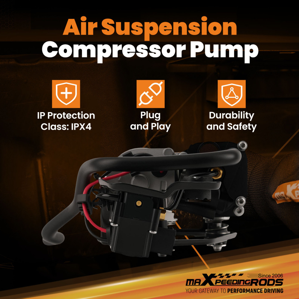 Air Suspension Compressor + Bracket + Valve Block compatible for BMW X5 F15 X6 F16 F85 F86