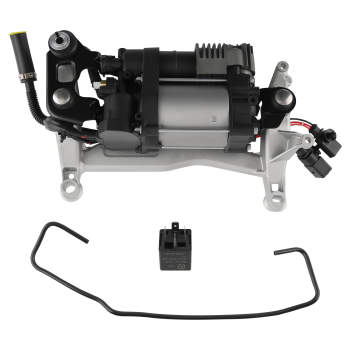 Air Suspension Compressor W/ Bracket compatible for Porsche Cayenne 92A compatible for VW Touareg 7P5 7P6
