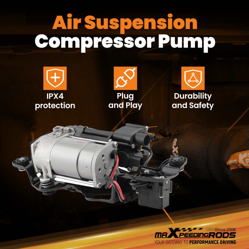 Air Suspension Compressor + Bracket Valve Block compatible for BMW X5 F15 F85 F86 2013-2019