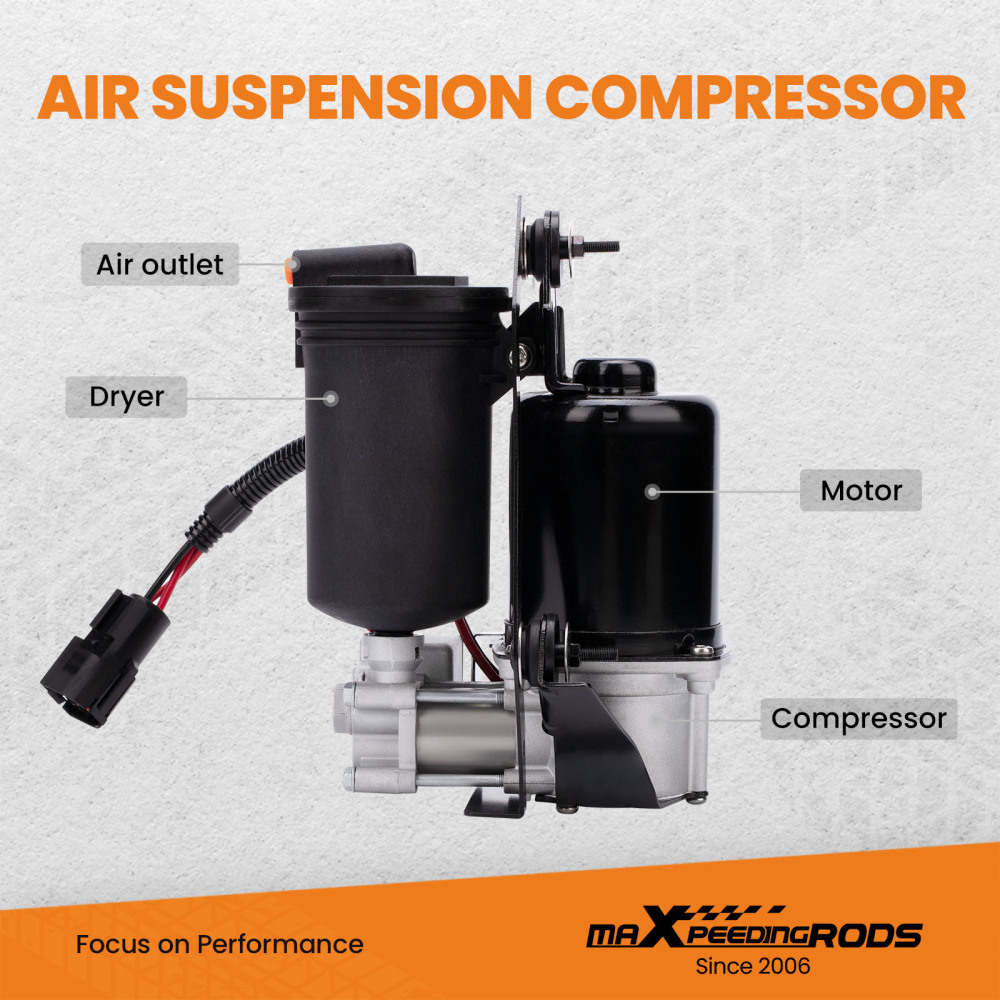 Air Ride Suspension Air Compressor Pump compatible for Lincoln Town Car Grand Marquis Crown