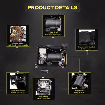 Air Ride Spring Compressor Pump compatible for Cadillac Escalade 2002-2006 949001 New