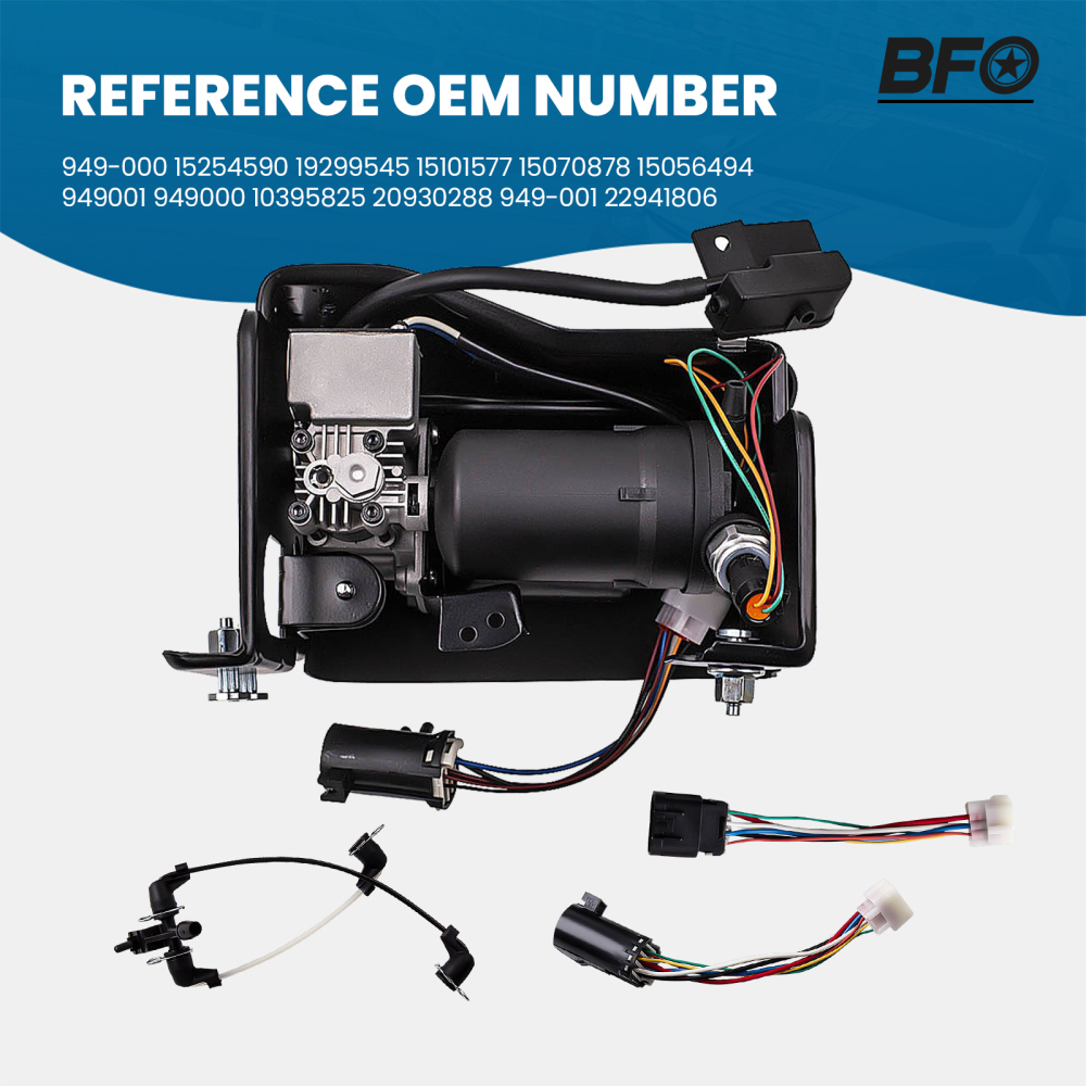 Air Suspension Compressor compatible for Cadillac Compatible for Escalade Premium 8Cyl 2002-2006