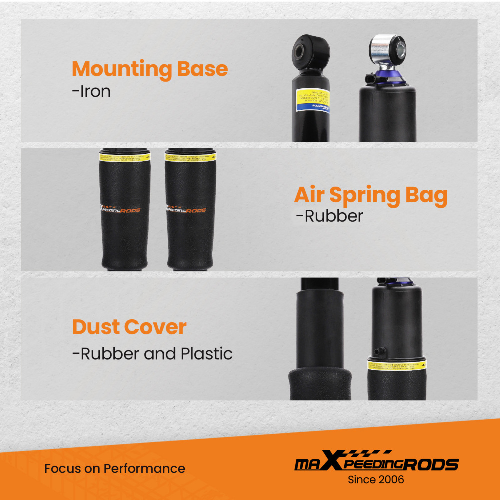 2x Air Suspension Shock + Air Compressor Pump compatible for Cadillac Escalade Suburban GMC