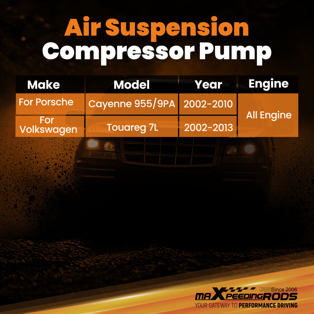 Air Compressor Pump compatible for Volkswagen Touareg 7L4L 02-10 4L0698007A/B/C Airmatic