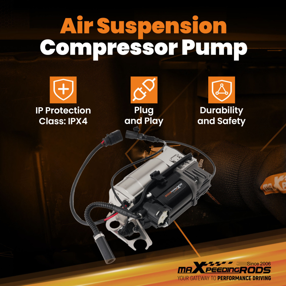 Air Compressor Pump compatible for Volkswagen Touareg 7L4L 02-10 4L0698007A/B/C Airmatic