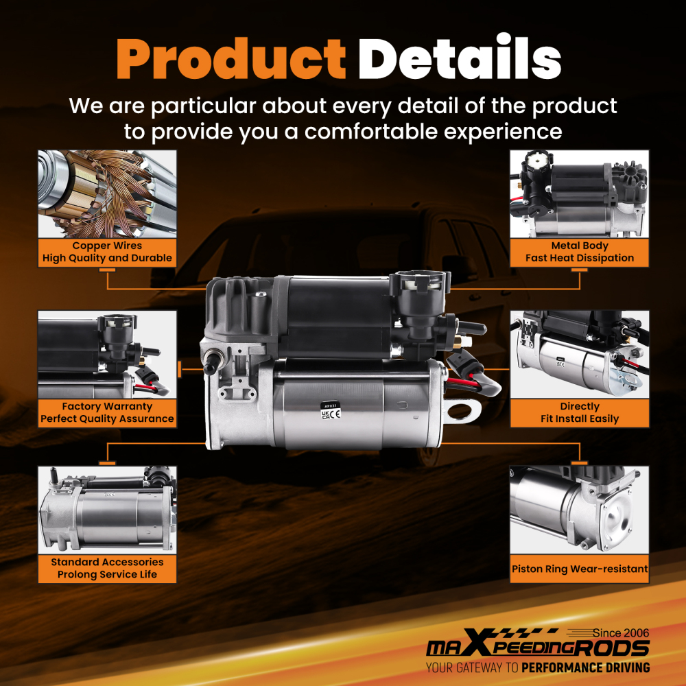 Compatible pour Jaguar X350 X358 XJ8 XJ8 L XJR Compresseur de suspension pneumatique Pompe C2C27702