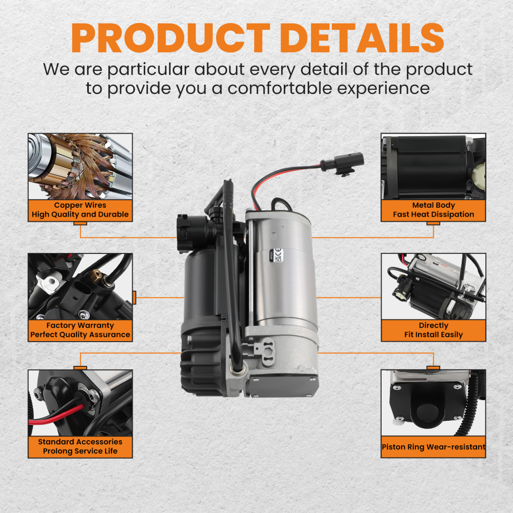 Air Suspension Compresseur Pompe C2C27702 compatible pour Jaguar X350 X358 XJ8 XJ8 L XJR