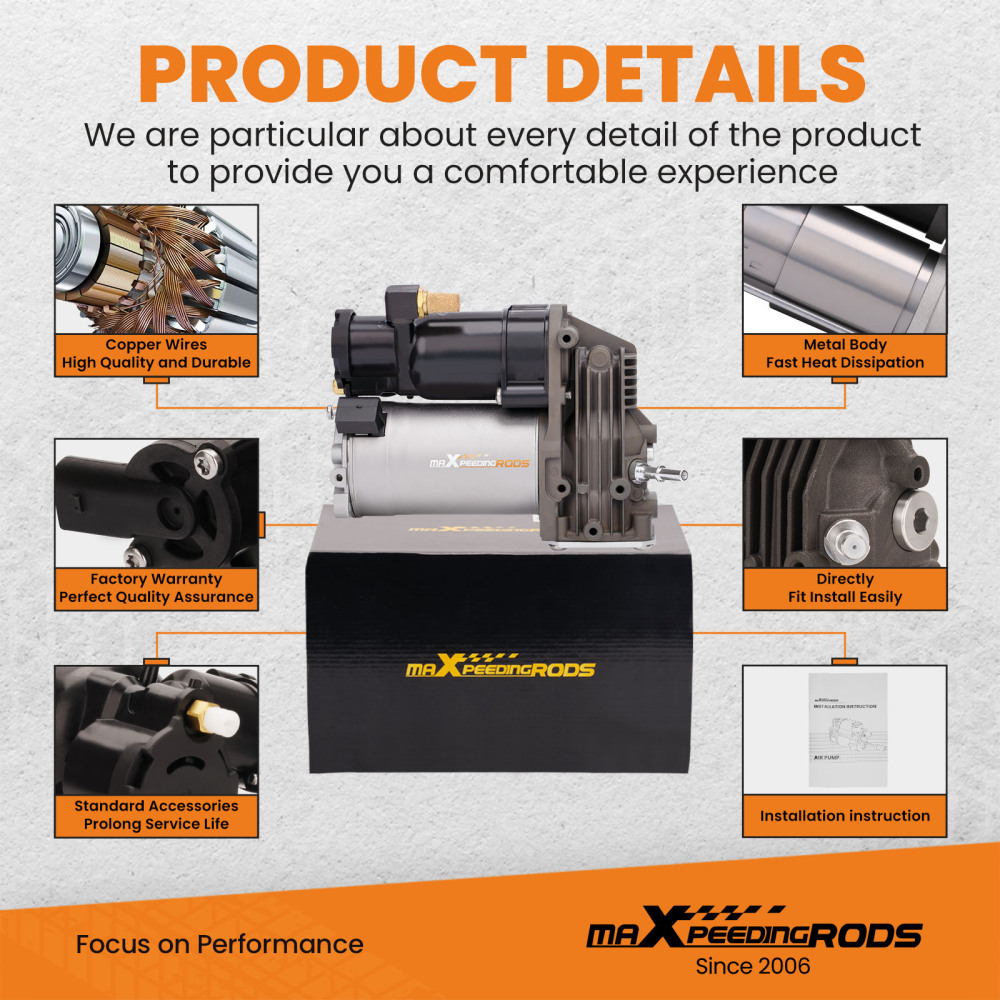 Air Suspension Compressor For Land Roverfor compatible for Range Rover MKIII L322 2002-2012