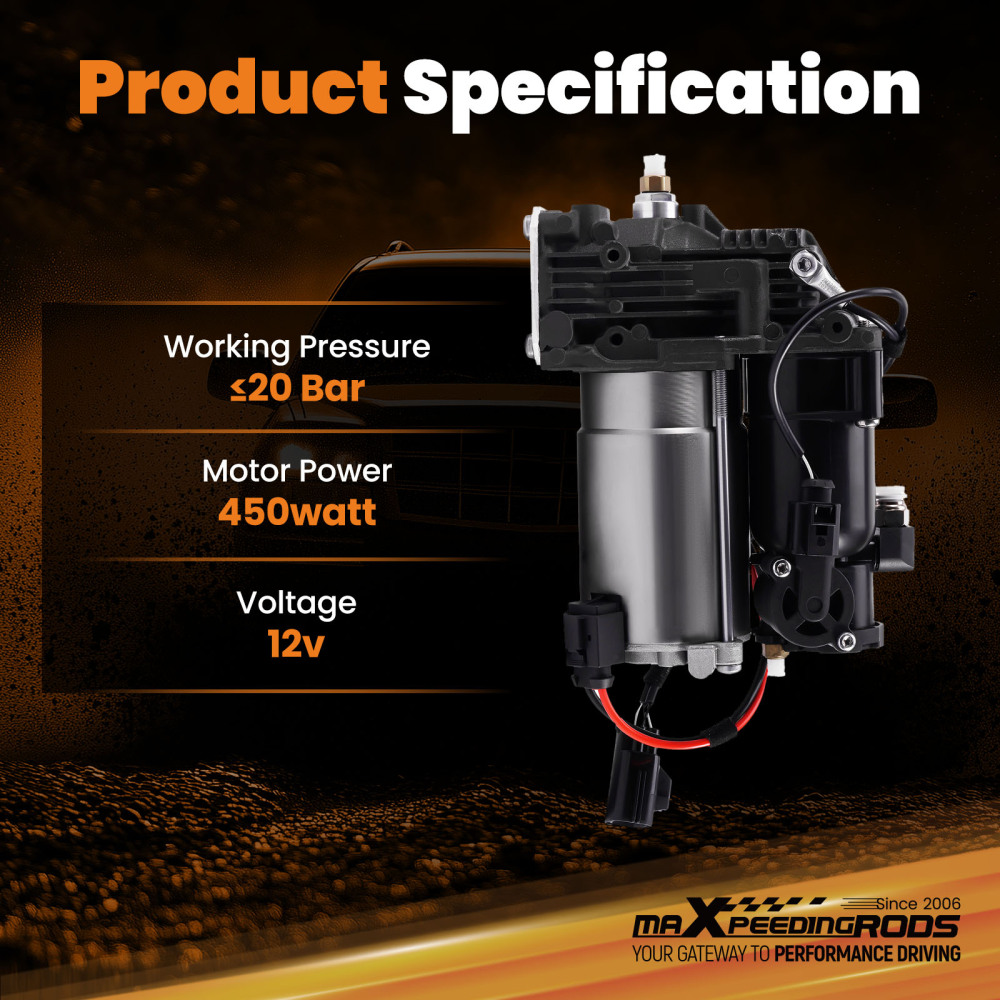 Air Suspension Compressor compatible for Land Rover Discovery LR3 LR4 LR045251 LR015303