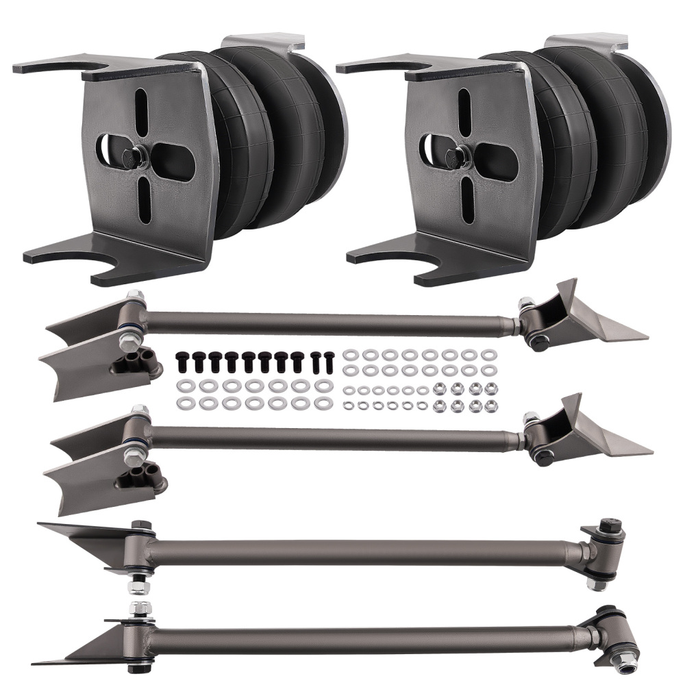 Weld-On Triangulated 4 Link Kit Brackets 2500 Bags Air Ride Suspension Compatible for Ford F150/F250, compatible for GMC Sierra
