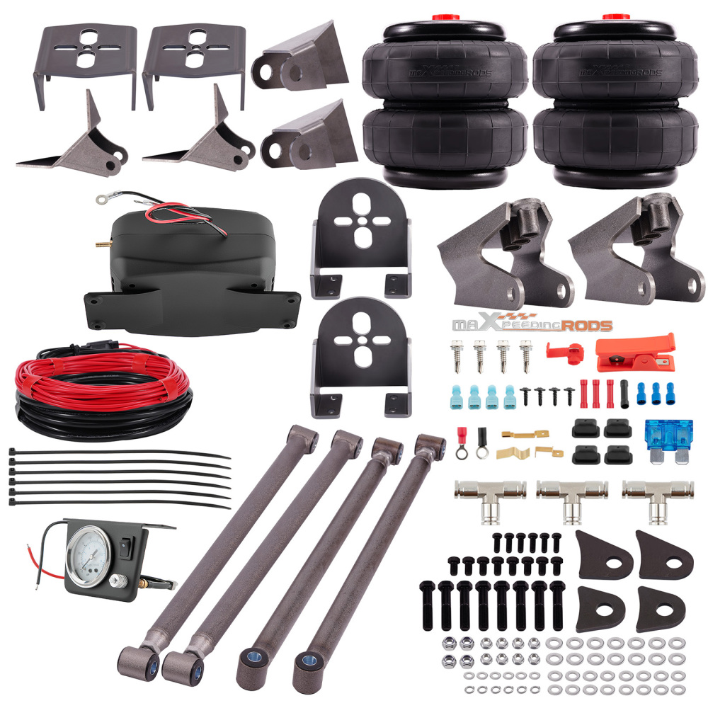 Rear Weld-On 4 Link Air Suspension Kit compatible for Ford F250 compatible for Dodge Ram 1500 2500 Pickup
