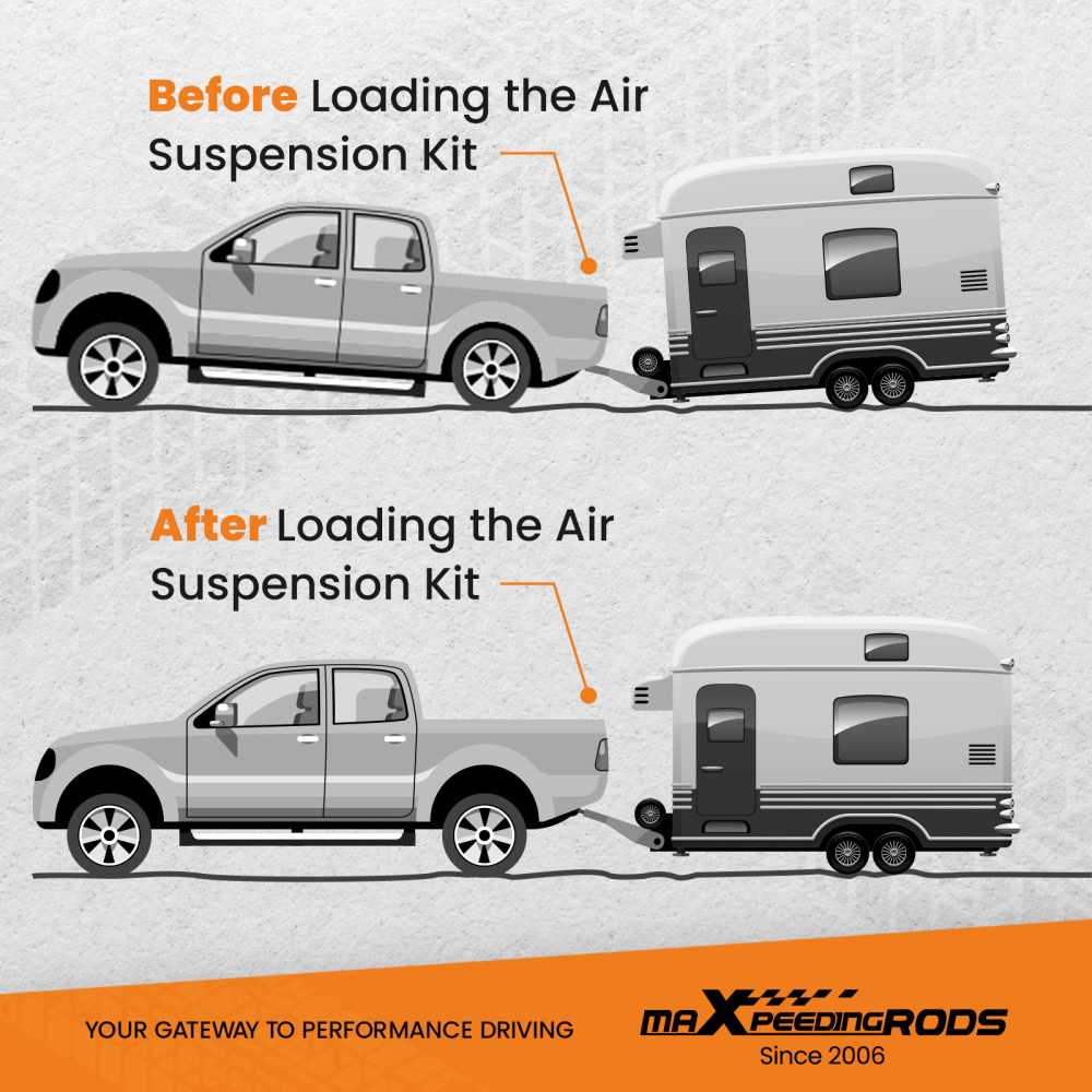 Rear Weld-On 4 Link Air Suspension Kit compatible for Ford F250 compatible for Dodge Ram 1500 2500 Pickup