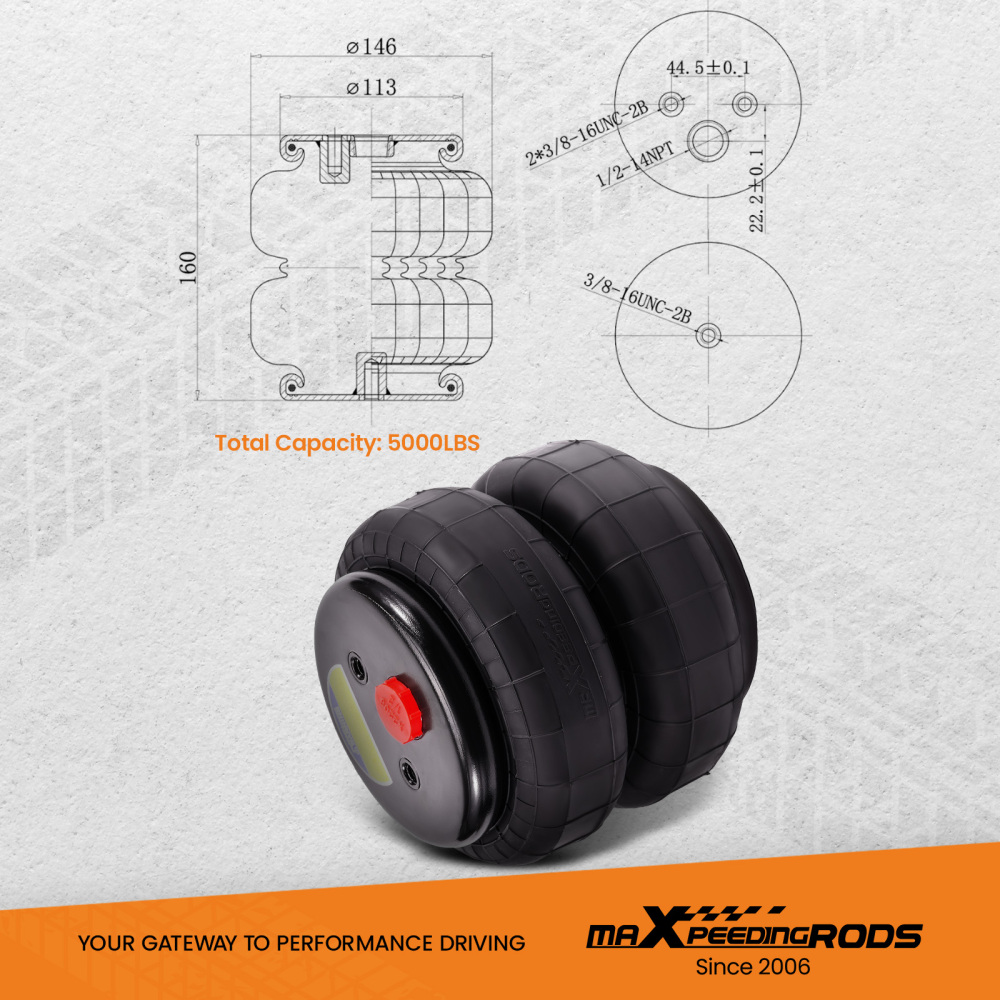 Rear Weld-On 4 Link Air Suspension Kit compatible for Ford F250 compatible for Dodge Ram 1500 2500 Pickup