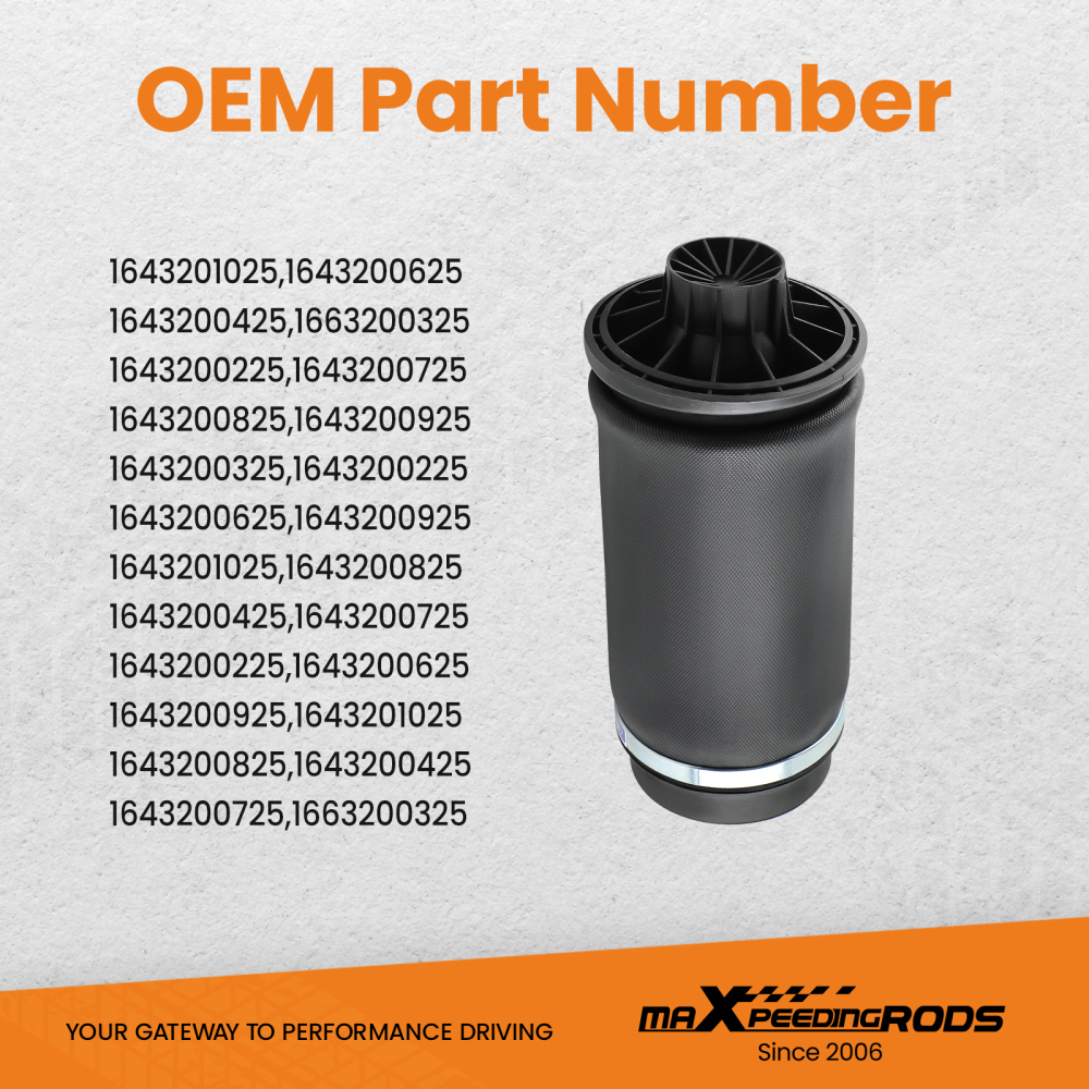 Air Suspension Springs Air Bellow Compatible for Mercedes Benz GL320 GL350 GL450 GL550 ML320 