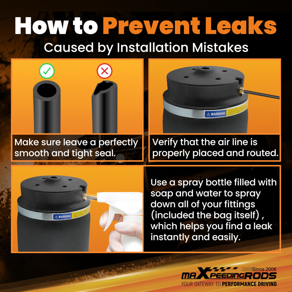 Compatible for Mercedes Benz ML GL Class W164/ X164 Rear Air Suspension Spring 1 Pair