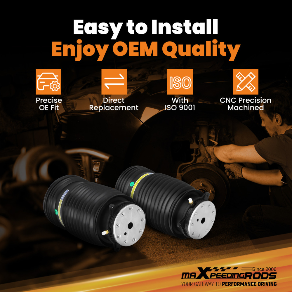 Rear Pair Air Suspension Spring Bag compatible for Mercedes C-Class W205 EQC400 2014-2023