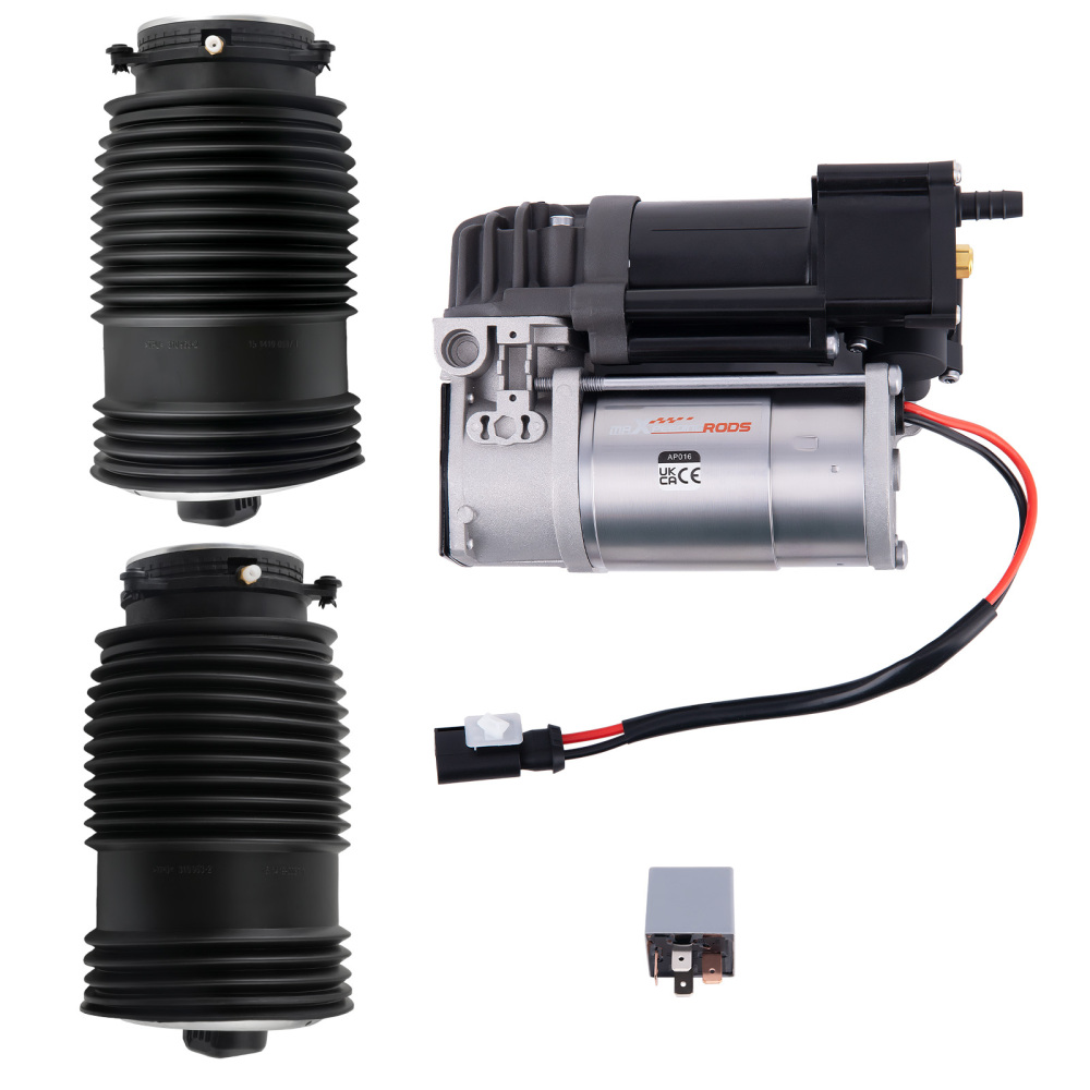 Pair Rear Air Suspension Spring Bag Compressor compatible for Mercedes W205 C205 2014-2023