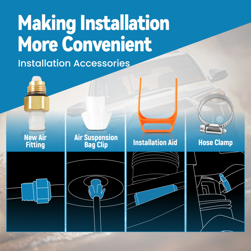 Pair Rear Air Suspension Spring compatible for Mercedes-Benz W211 CLS-Class W219 2113200725