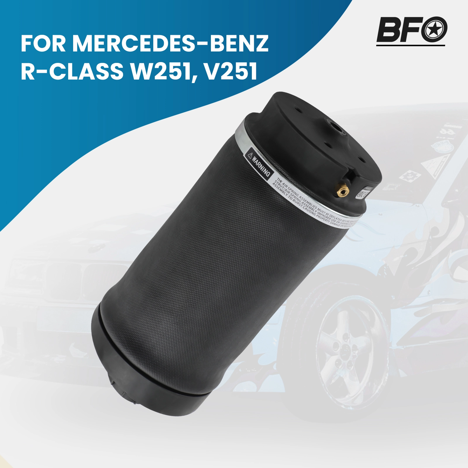 2x Arrière Suspension Pneumatique Mercedes Classe R W251 V251 - Références 2513200025 / 2513200325 / 2513200425