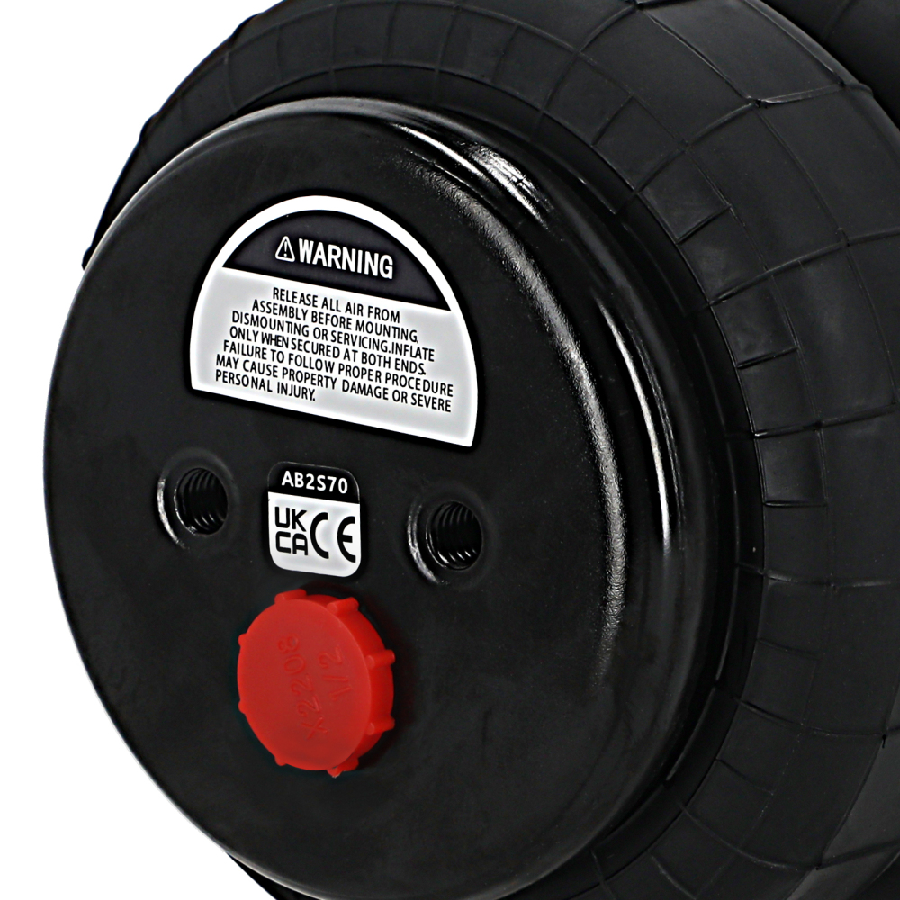 4x Air Lift Spring Bag Shock Strut 2500 lbs Suspension two Bellows 1/2npt port