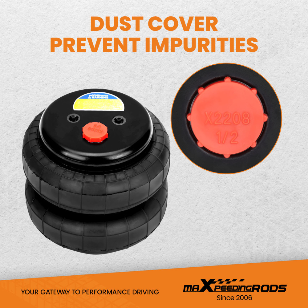 Standard pneumatic air Suspension pair 2500 lb 1/2 