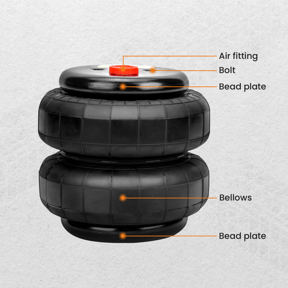 Standard pneumatic air Suspension pair 2500 lb 1/2 