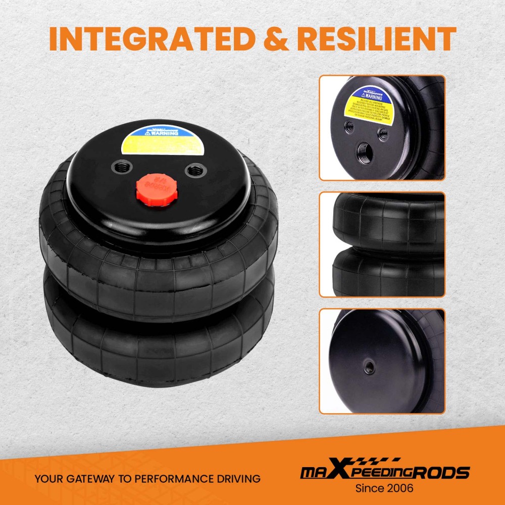 Coppia diSospensioni pneumatiche molla pneumatica universali a porta singola 1/2 quot;NPT 2500 libbre