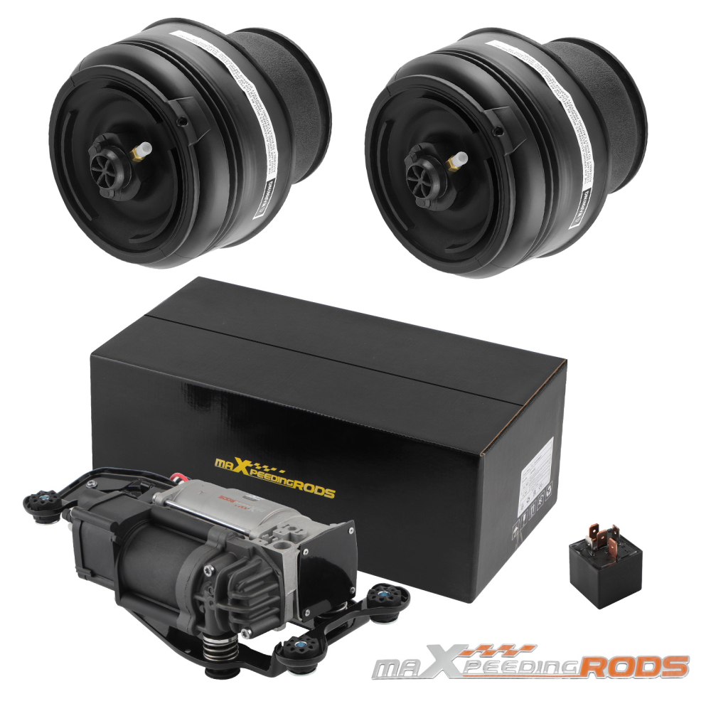 Air Suspension Compressor Pump2X Rear Air Spring Bags compatible for BMW X5 F15 X6 F16