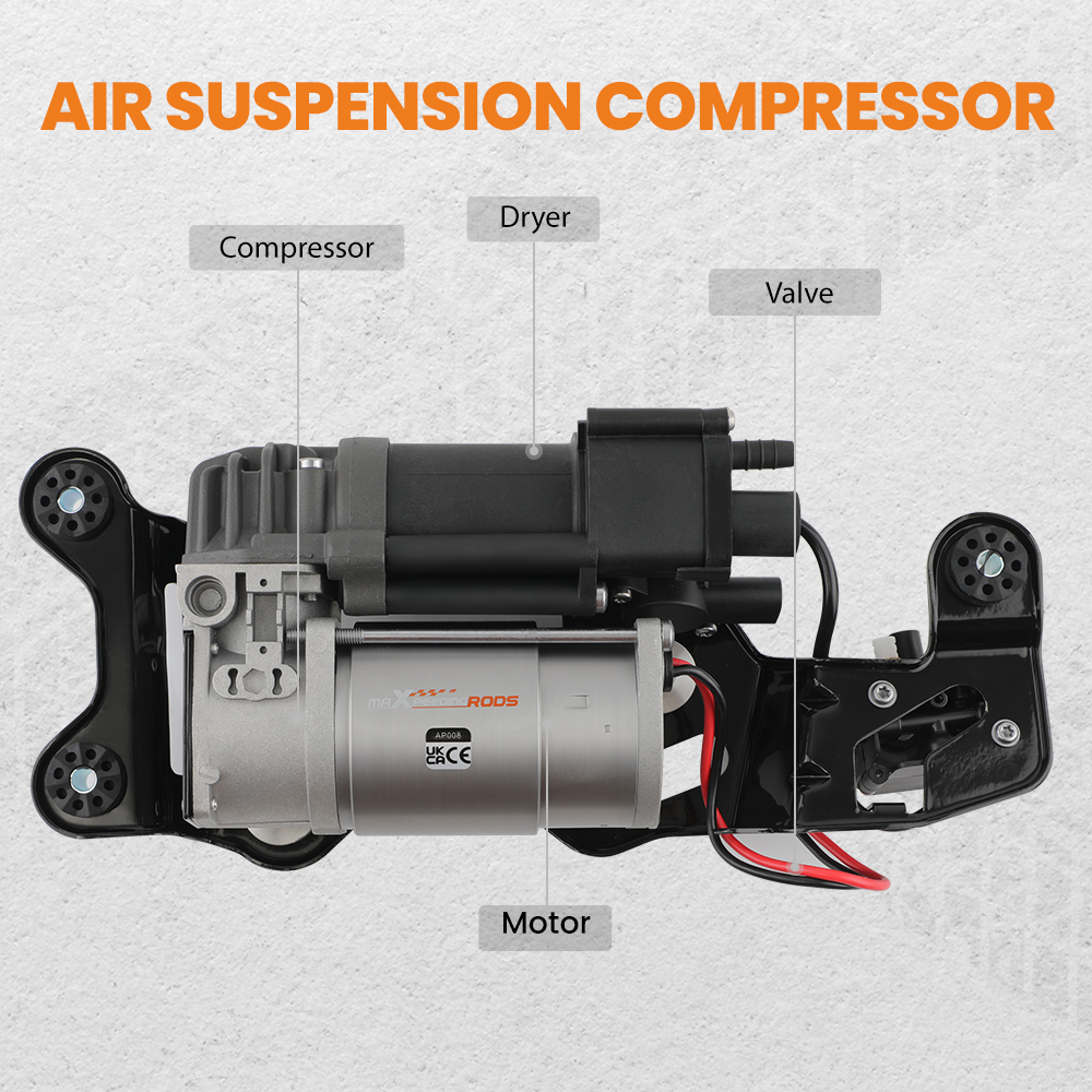 Air Suspension Compressor Pump2X Rear Air Spring Bags compatible for BMW X5 F15 X6 F16