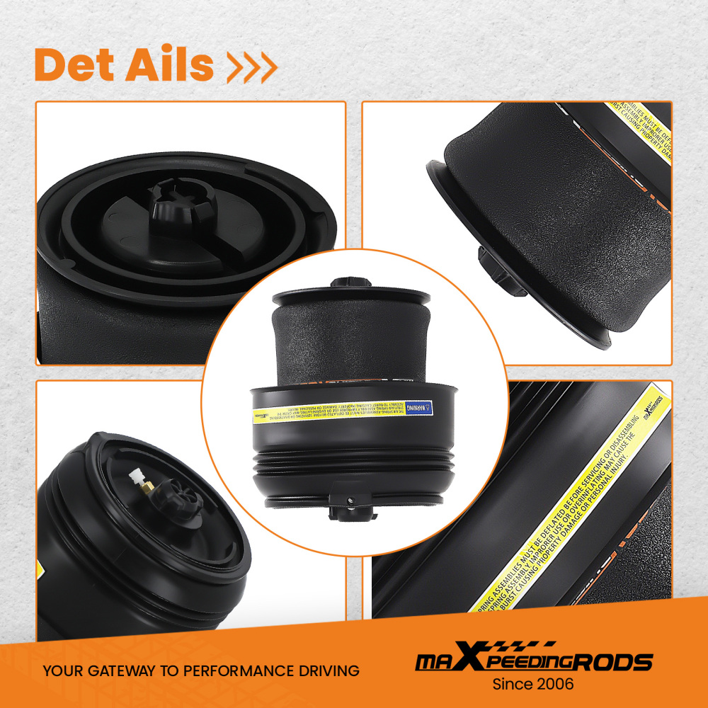 Air Suspension Compressor + Pair Rear Spring Bag compatible for BMW X5 F15 X6 F16 2013-2019