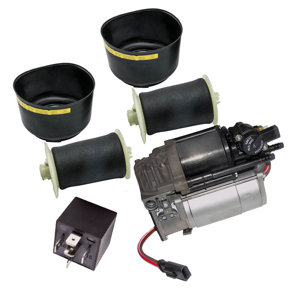 2x Ressort pneumatique arrière compatible pour BMW 5 E61 + 1x Compresseur pompe 37206875176