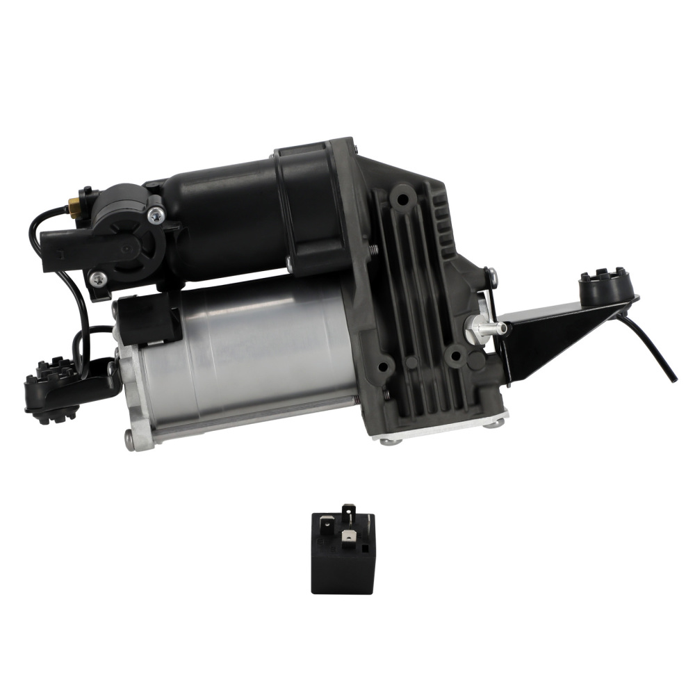 Pair Air Suspension Spring Bag1x Air Compressor Pump compatible for BMW 5 Series E61
