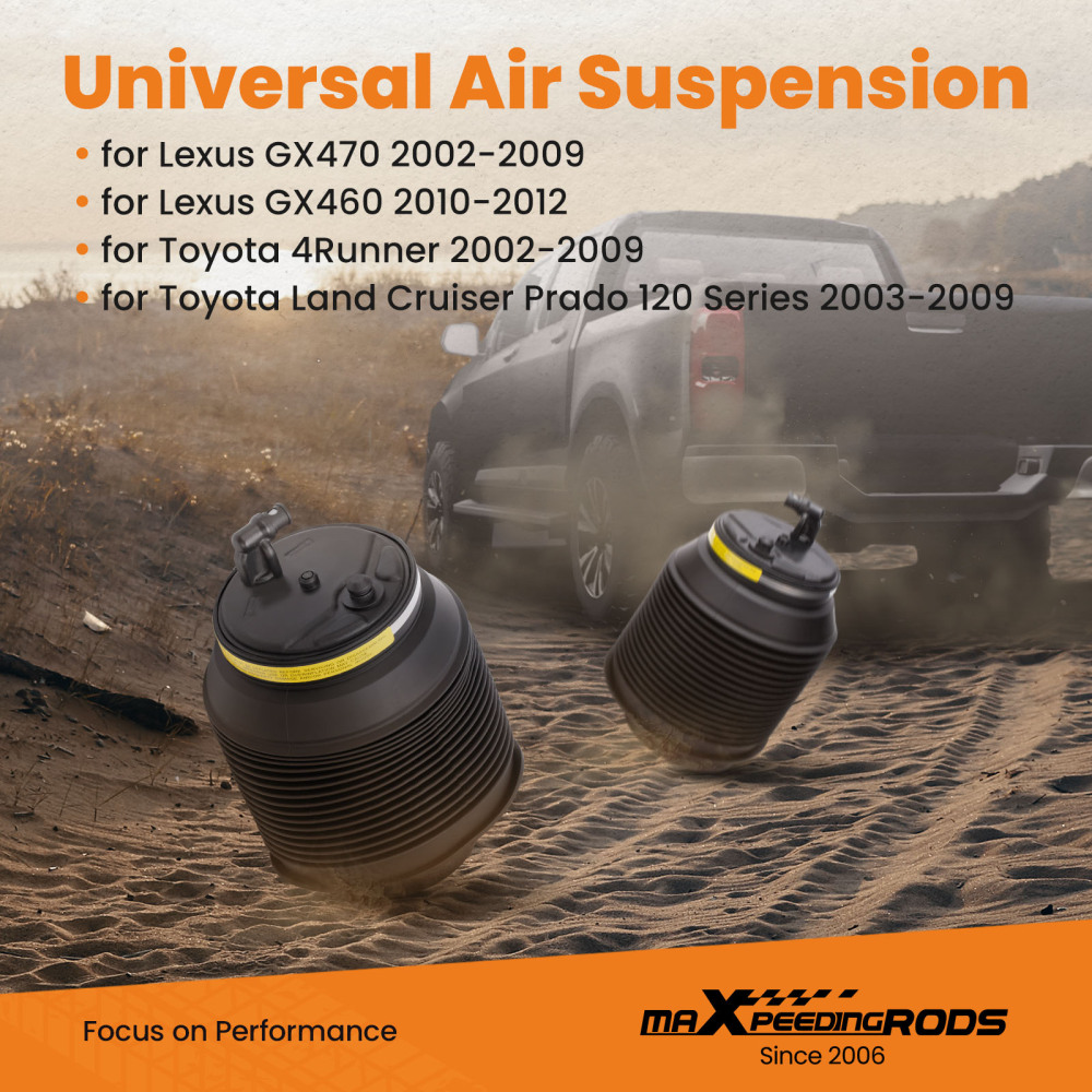 48080-35011 48080-35011 Pair Rear Air Spring Bags compatible for Toyota Landcruiser Prado