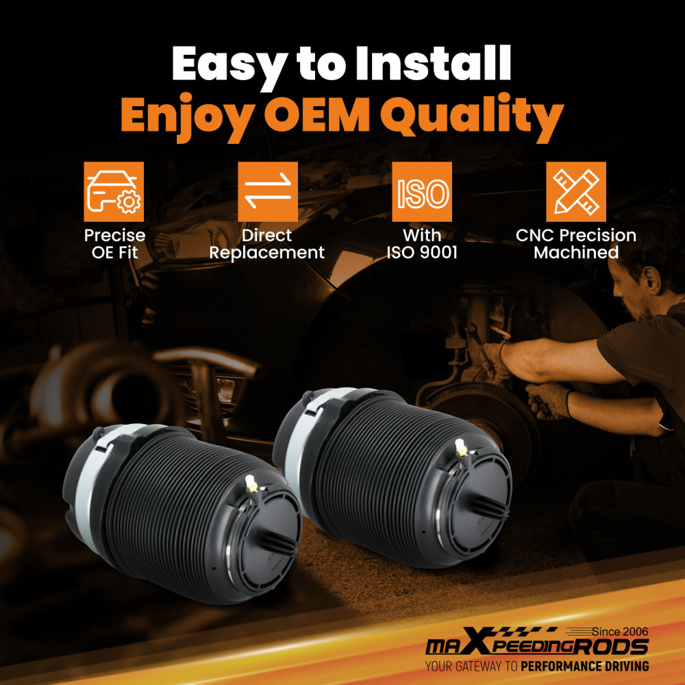 Rear Air Spring Bag compatible for Audi A6 Allroad Quattro C6 4F 07- 11 Left and Right Side