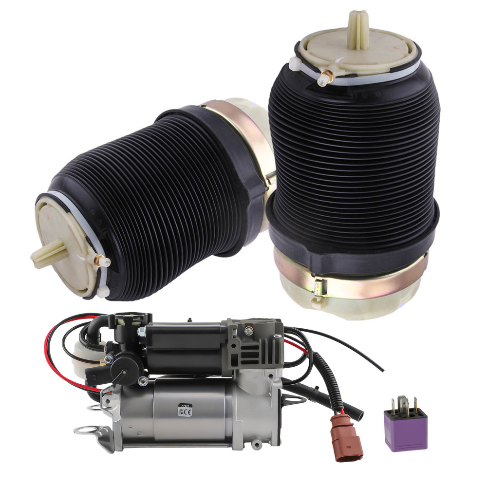 Paire de suspension pneumatique arrière + compresseur compatible pour Audi A6 4F C6