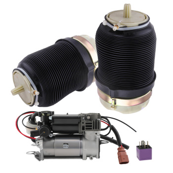 Paire de suspension pneumatique arrière + compresseur compatible pour Audi A6 4F C6