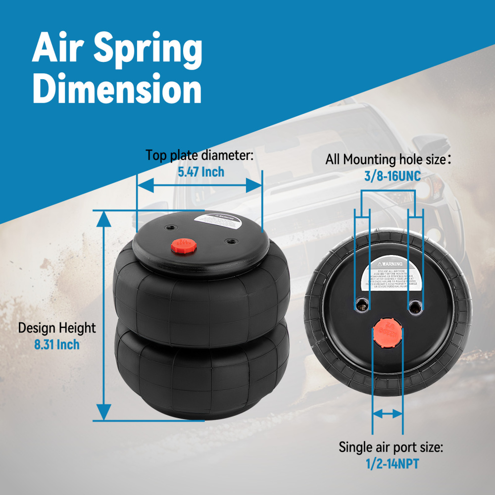 2X SAC À SUSPENSION PNEUMATIQUE 2600 LBS 1/2 