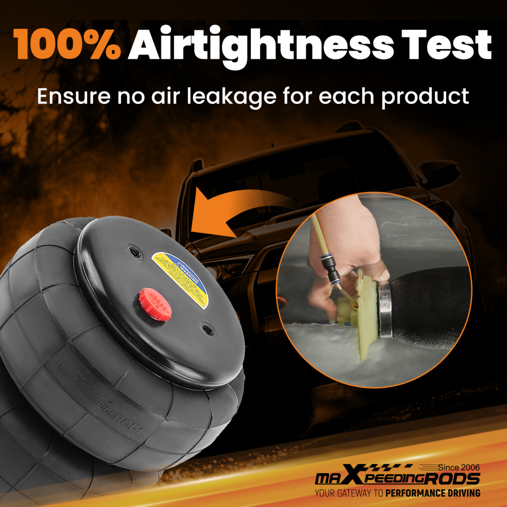 2x Borsa a sospensione pneumatica 2600LBS 1/2 NPT Single Port for Heavy Duty