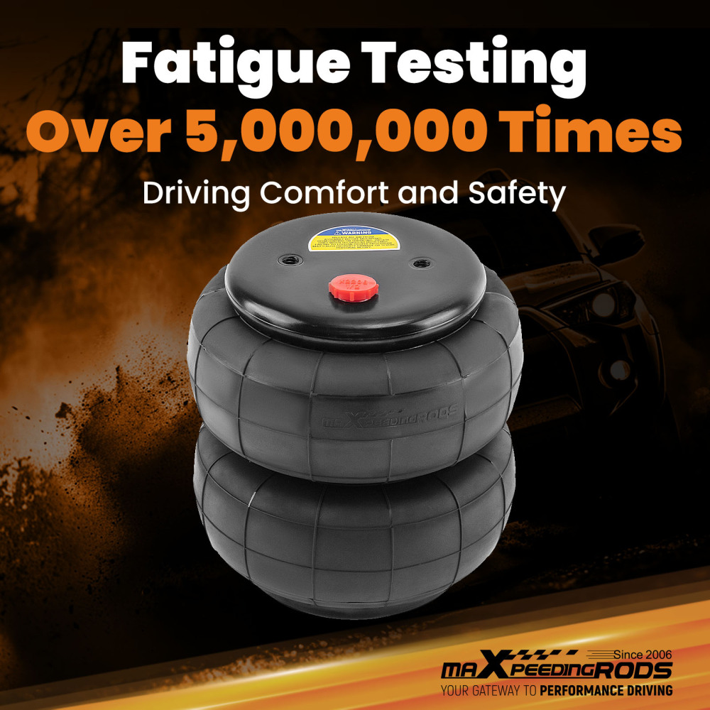 2x Borsa a sospensione pneumatica 2600LBS 1/2 NPT Single Port for Heavy Duty