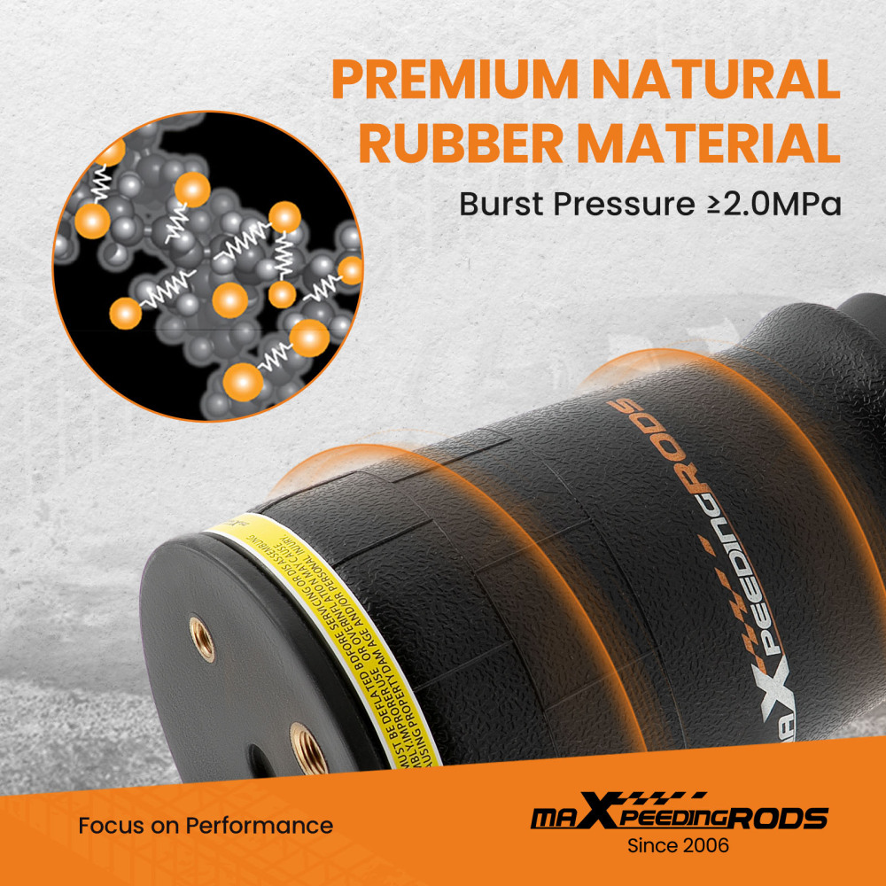 1X Heavy Duty Air Spring Bag Suspension for 1/4 NPT W21-760-9000 1500lb